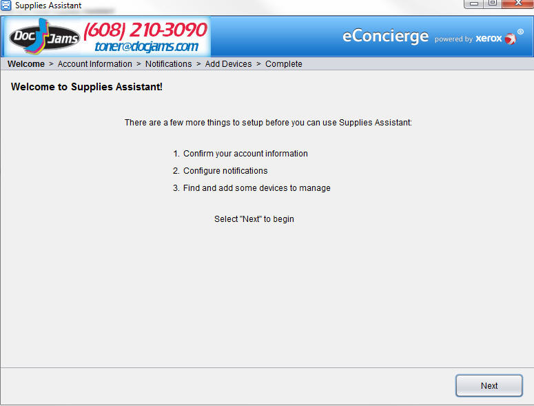 Xerox Supplies Assistant screenshot
